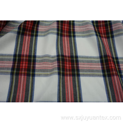 100% Polyester Spun Yarn Dyed Check Fabric